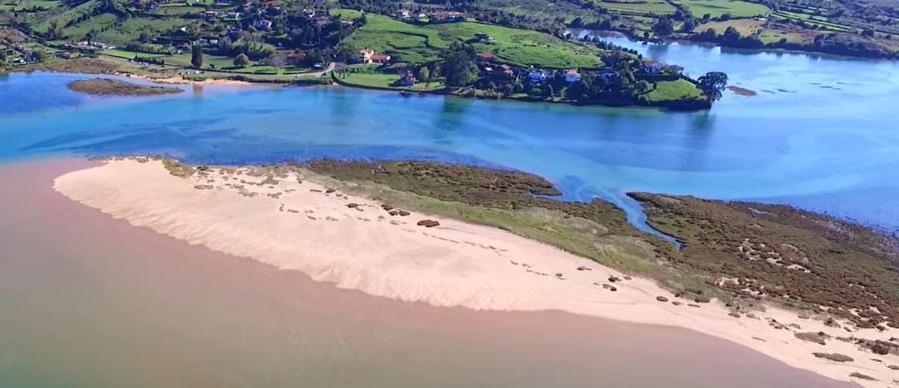 Playa Del Puntal Villaviciosa Asturias Lujo Primera Linea Playa Esterno foto